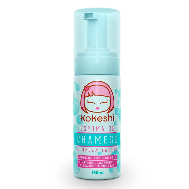 Espuma de Limpeza Facial Kokeshi Chamego 150ml