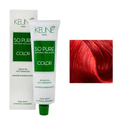 Coloração Permanente Sem Amônia Keune So Pure 6.66 Louro Escuro Vermelho Intenso 60ML