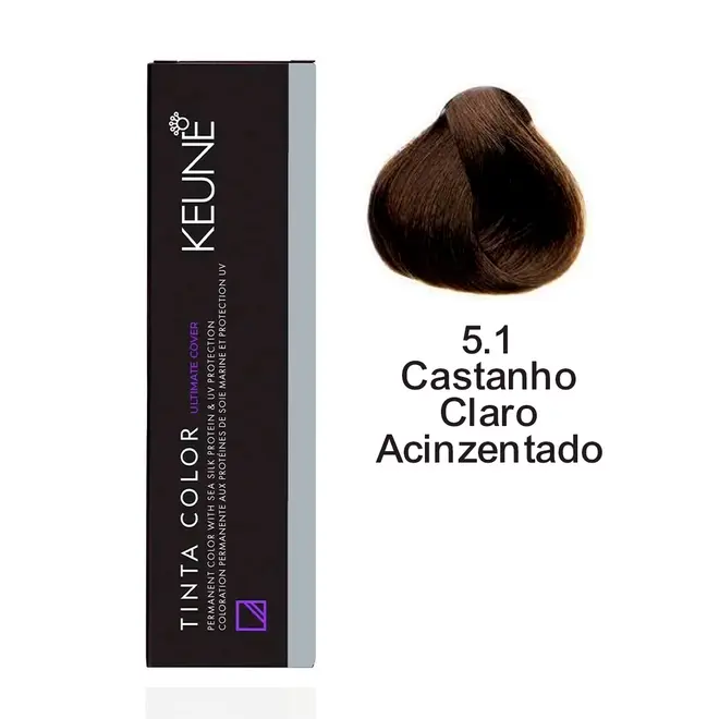 Coloração Keune 5.1UC Castanho Claro Acinzentado 60ML