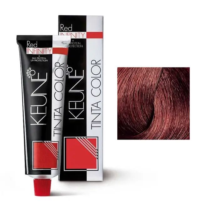 Coloração Keune 5.56RI Castanho Claro Mogno Vermelho Infinity 60ML