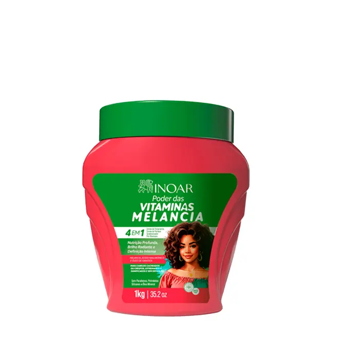 Creme de Tratamento Inoar Creme Poder das Vitaminas Melancia 1Kg