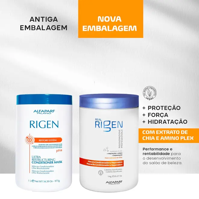 Máscara Capilar Alfaparf Milano Real Rigen Reparadora 1kg