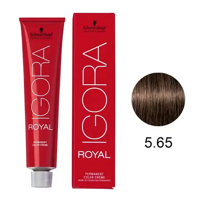 Coloração Permanente Igora Royal 5.65 Castanho CLaro Marrom Dourado 60ml