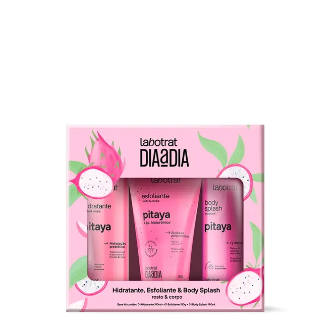 Kit Rosto e Corpo Pitaya Labotrat Dia a Dia 3 unidades