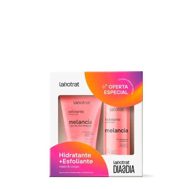 Kit Esfoliante Rosto e Corpo Melancia Labotrat Dia a Dia 190g