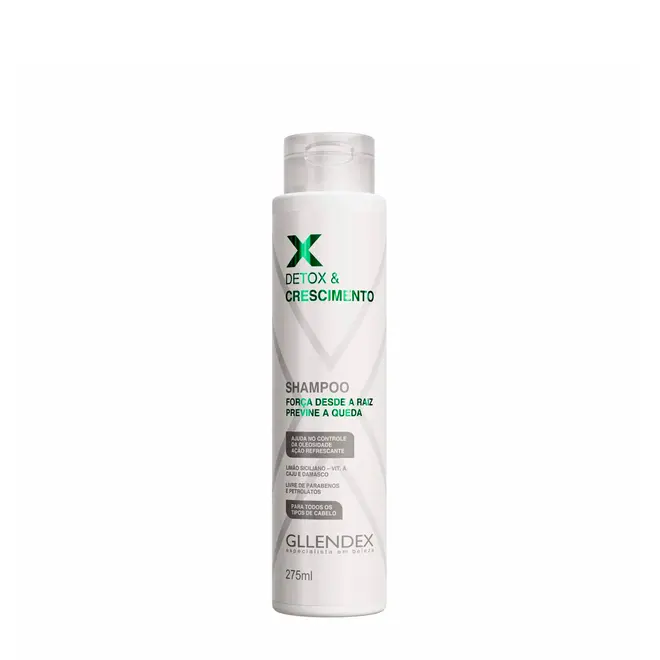 Shampoo Gllendex Detox & Crescimento 275ml