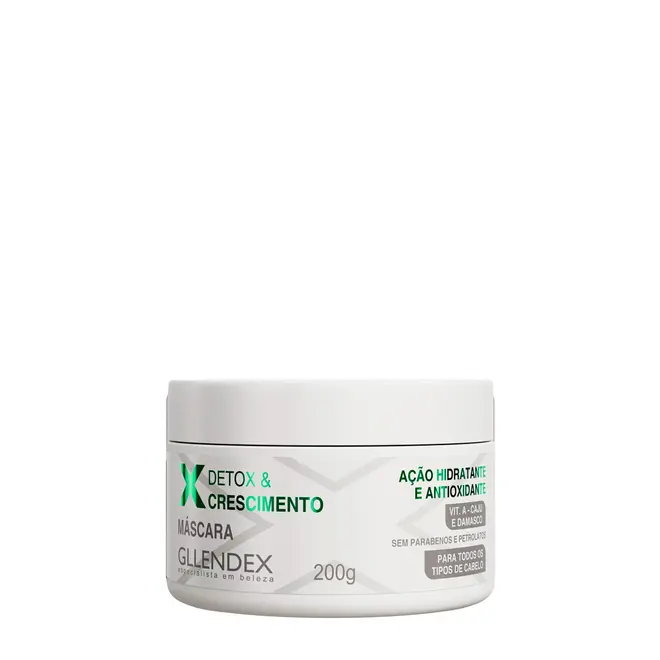 Máscara Capilar Gllendex Detox & Crescimento 200g