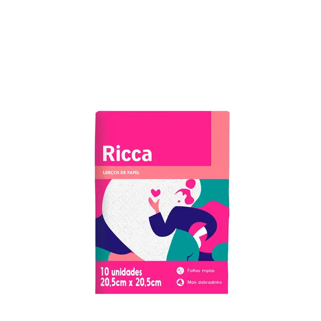 Lenço de Papel Mini Ricca Ref:3703