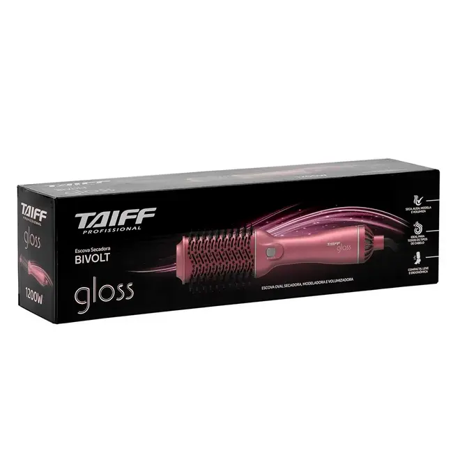 Escova Taiff Gloss Rose Bivolt