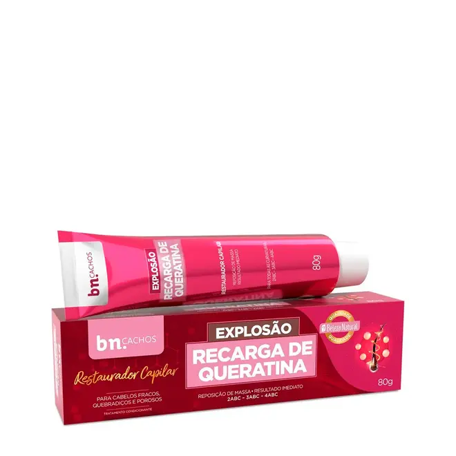 Recarga de Queratina Beleza Natural Cachos 80g