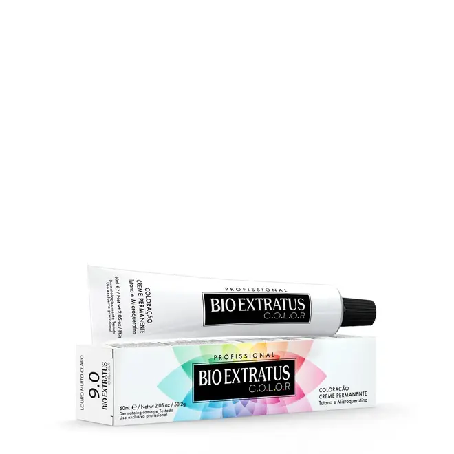 Coloração Permanente Bio Extratus Color 9.0 Louro Muito Claro 60ML