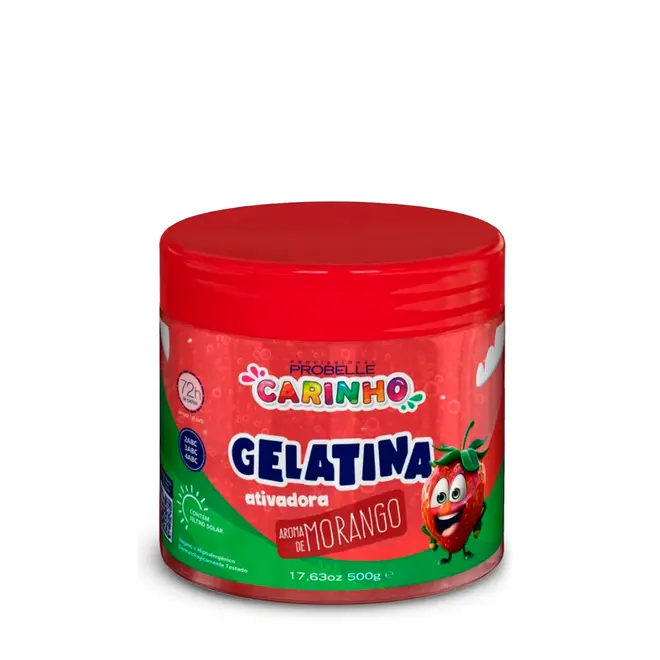 Gelatina Ativadora Probelle Carinho Morango 500g