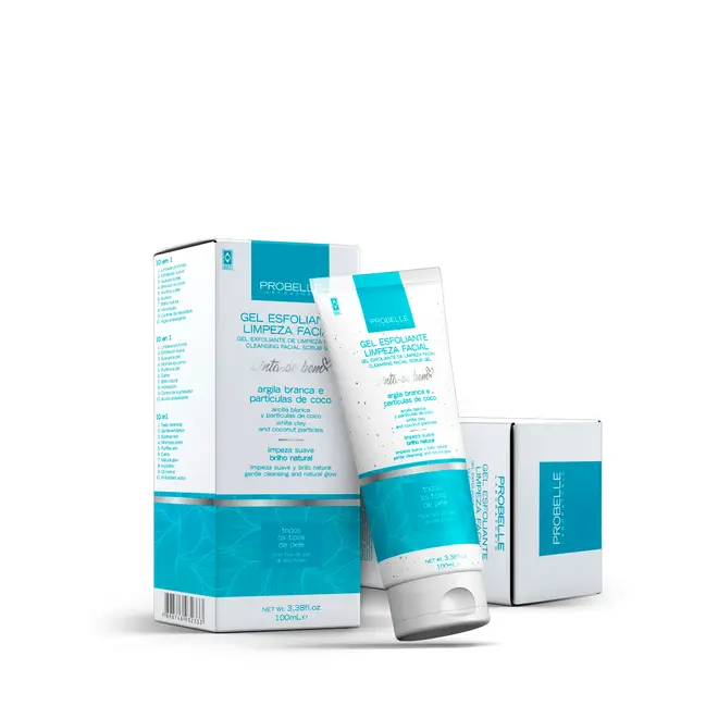Gel Probelle Esfoliante Facial Argila Branca 160ml