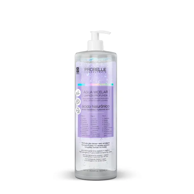 Água Micelar Probelle Ácido Hialurônico 500ml