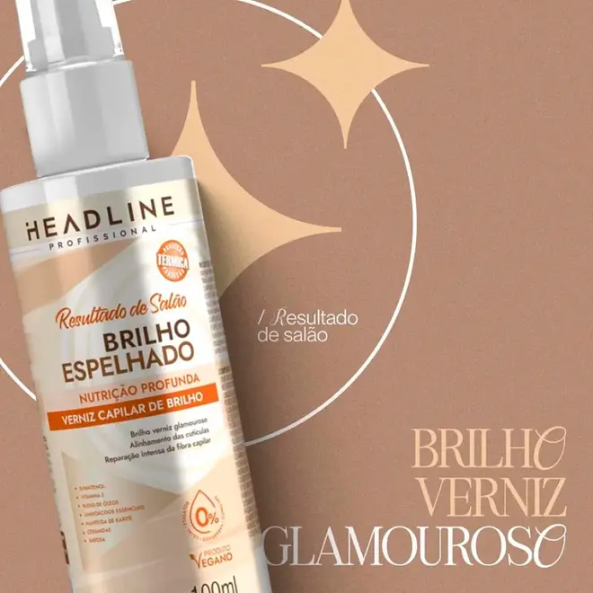 Óleo Capilar Verniz de Brilho Headline Espelhado 100ml