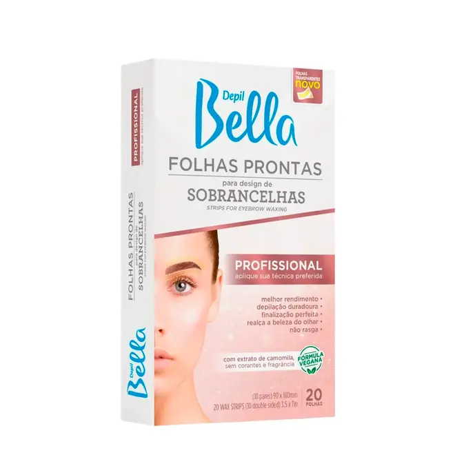 Folhas Depil Bella Design de Sobrancelhas 20 Folhas