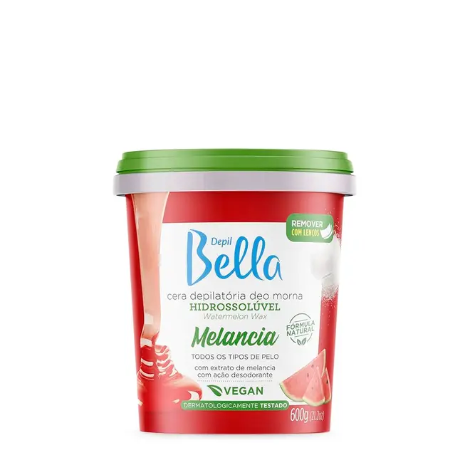 Cera Depilatória Depil Bella Hidrossolúvel Melancia 600g