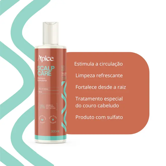 Shampoo Apice Cosméticos Scalpe Care 300g