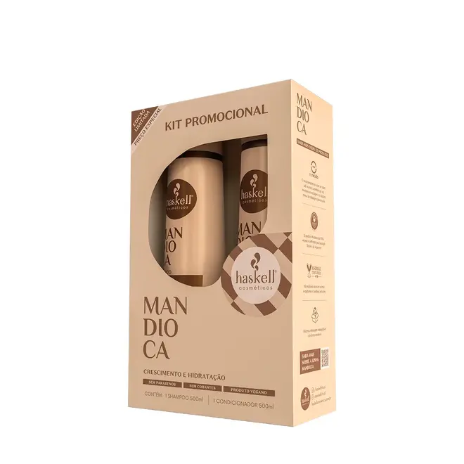 Kit Haskell Mandioca Shampoo + Condicionador 500ML
