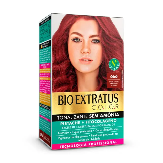 Tonalizante Bio Extratus Bio Extratus 6.66 Louro Escuro Vermelho