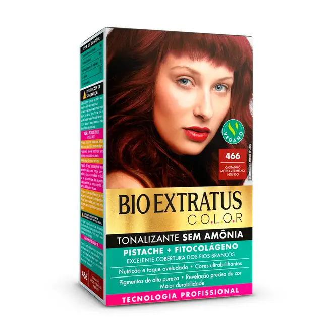 Tonalizante Bio Extratus Bio Extratus 4.66 Castanho Medio Vermelho