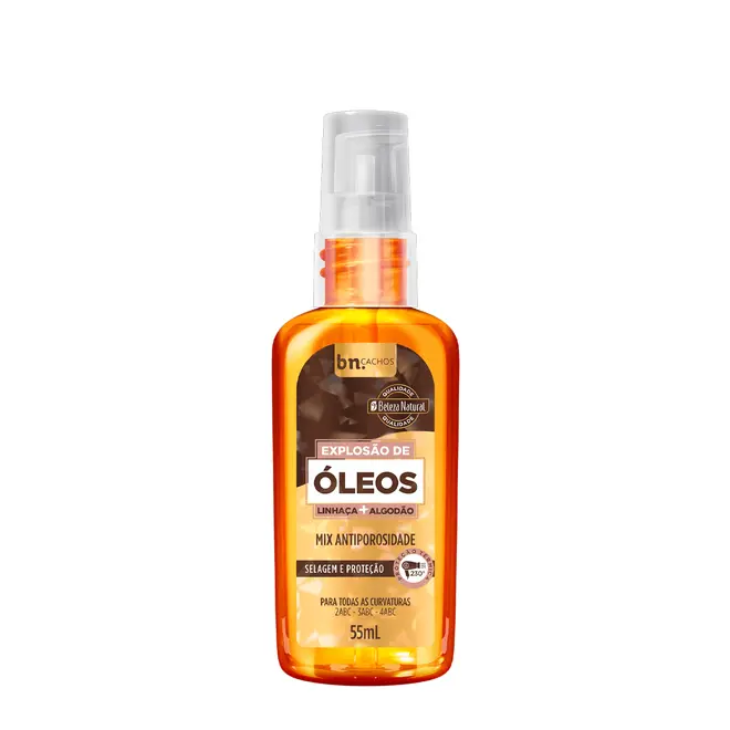 Óleo Capilar Explosão de Óleos Beleza Natural Linhaça e Algodão 55ml