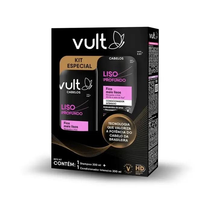 Shampoo e Condicionador Vult Liso Profundo 200ml
