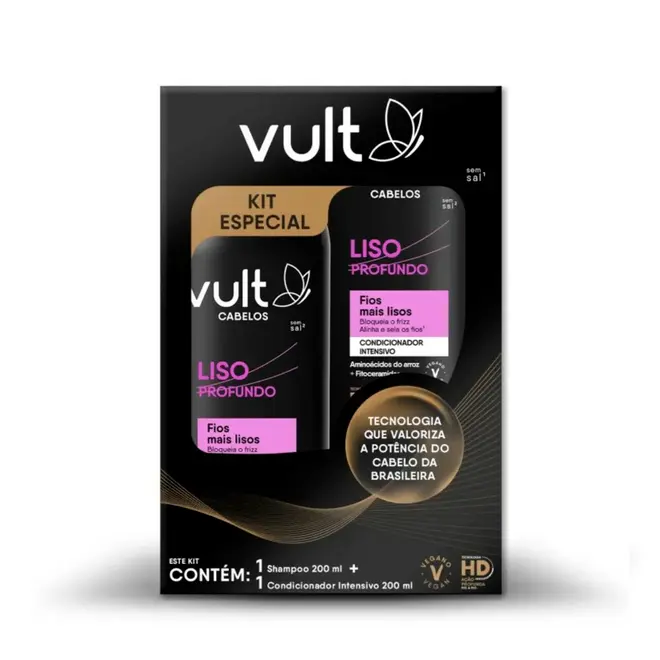 Shampoo e Condicionador Vult Liso Profundo 200ml