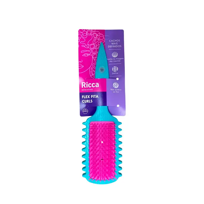 Escova de Cabelo Ricca Flex Curl Azul Ref:2445