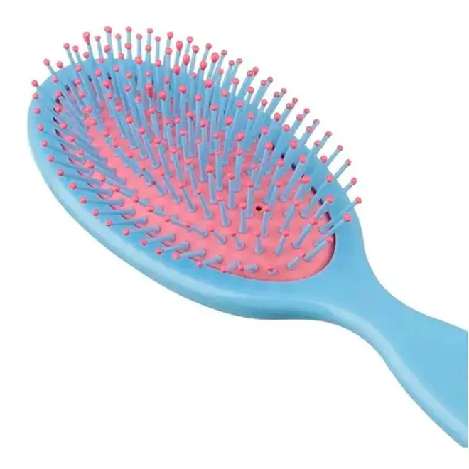 Escova de Cabelo MQ Beauty Macaron Oval Almofadada Nylon Grande