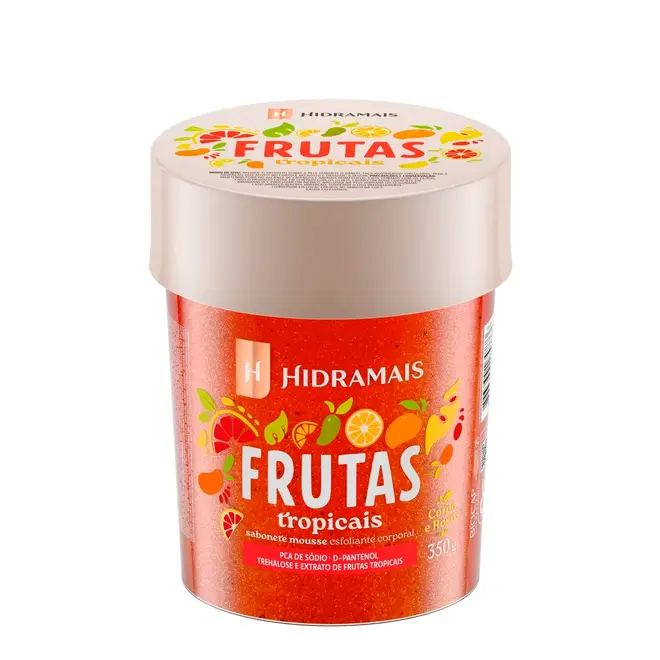 Sabonete Mousse Hidramais Esfoliante Corporal Frutas Tropicais 350g