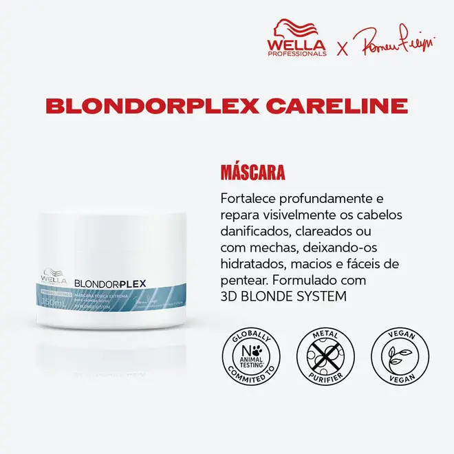 Máscara Capilar Wella Fortificante BlondorPlex 150ml