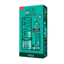 Shampoo e Condicionador Eico Salão em Casa CachoS 800+450ml