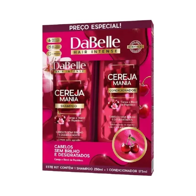 Shampoo e Condicionador DaBelle Cereja Mania 425g