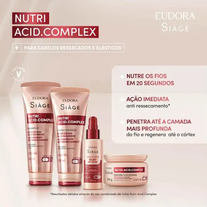 Óleo em Creme Eudora Siàge Nutri Acid Complex 100ml