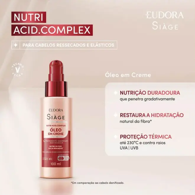 Óleo em Creme Eudora Siàge Nutri Acid Complex 100ml