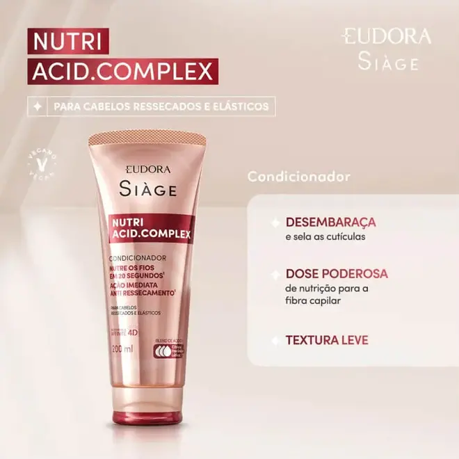 Condicionador Eudora Siàge Nutri Acid Complex 200ml