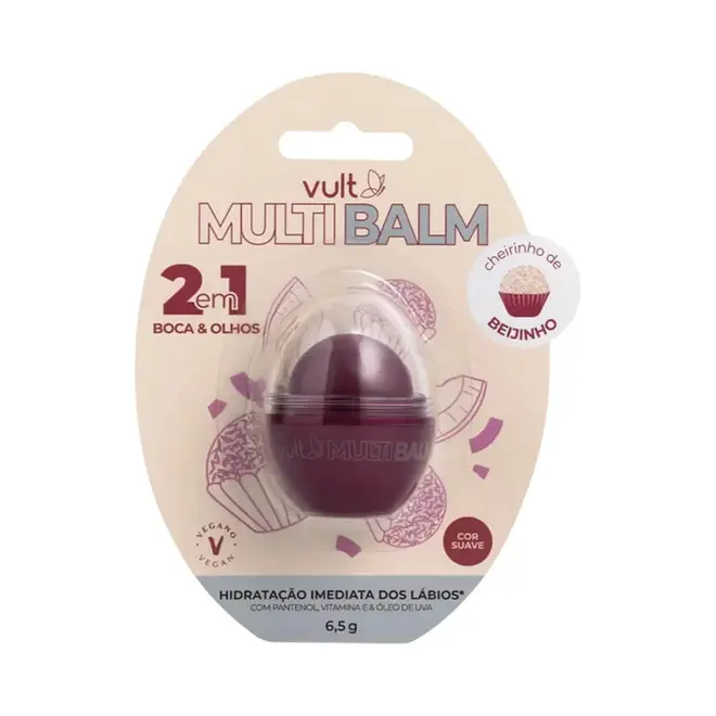 Multi Balm 2em1 Vult Bordô Beijinho 6,5g