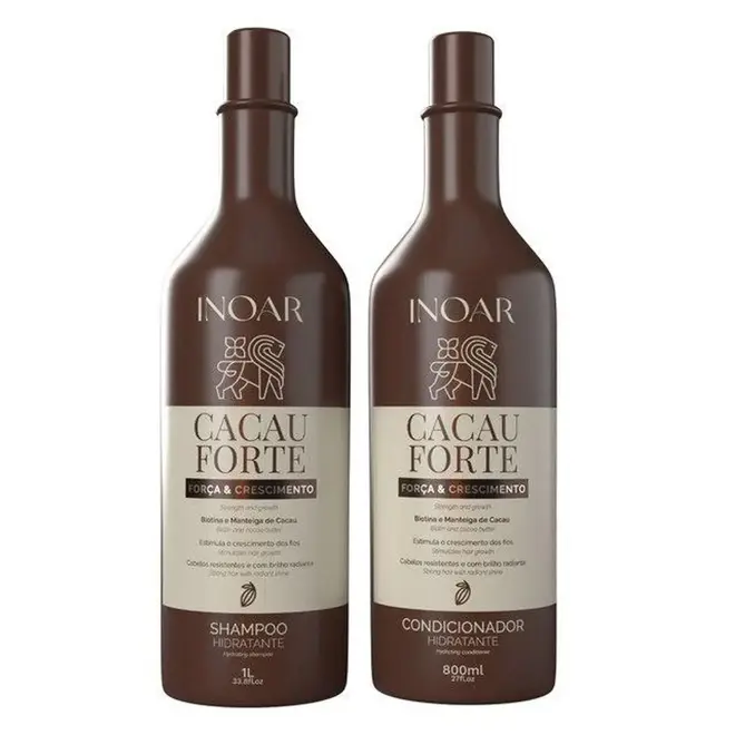 Shampoo e condicionador Inoar Cacau Forte 800ml