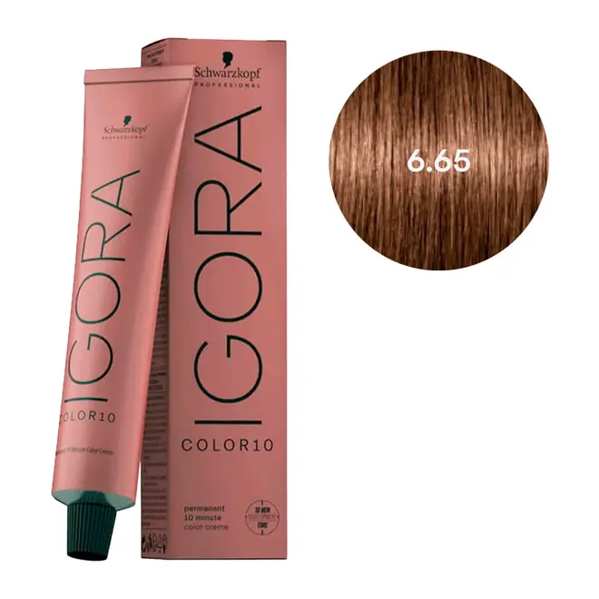 Coloração Permanente Igora Royal Color10 6.65 Louro Escuro Marrom Dourado 60ml