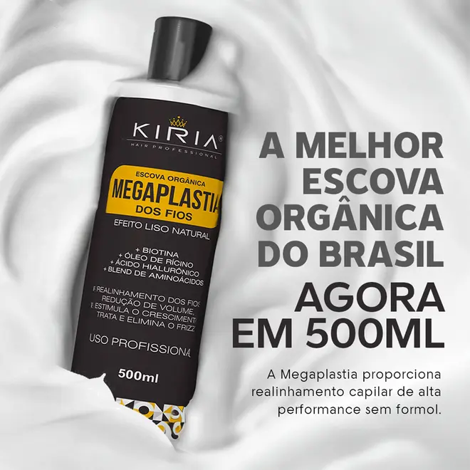Escova Progressiva Kiria Orgânica Megaplastia 500ml