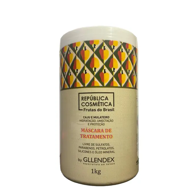 Máscara Capilar Gllendex Frutas do Brasil Caju 1kg