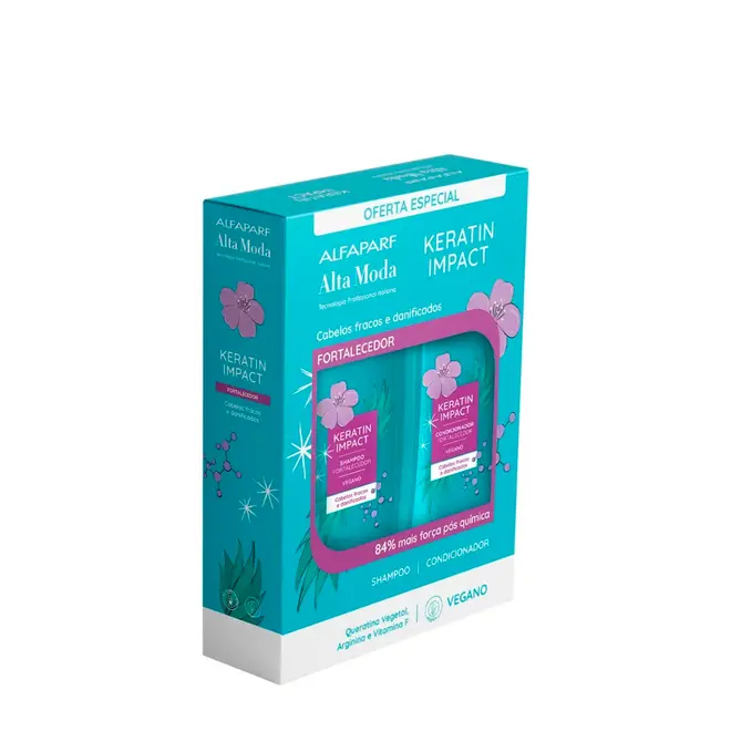Shampoo e Condicinador Alta moda Keratin Impact 300ml