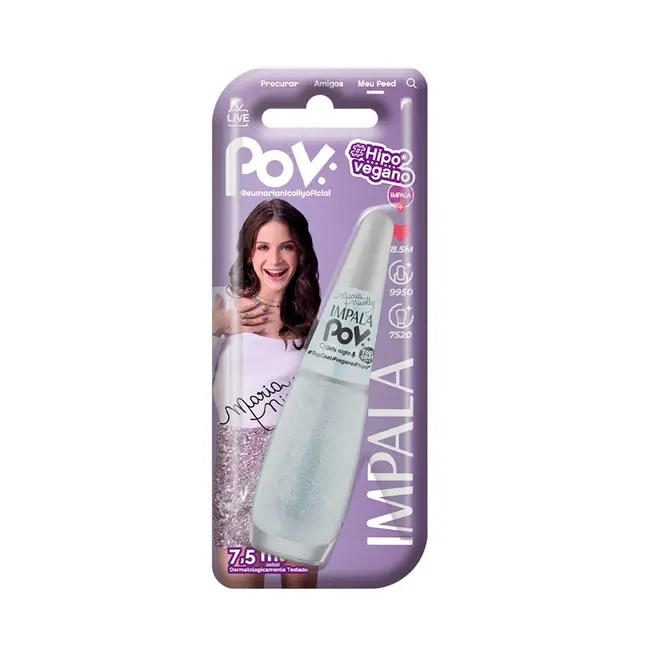Esmalte Impala Top Coat Pov Girls Nitght Glitter 7,5ML