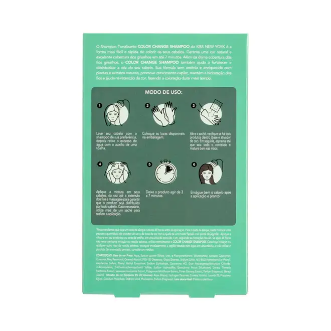 Shampoo Tonalizante Kiss New York Color Preto