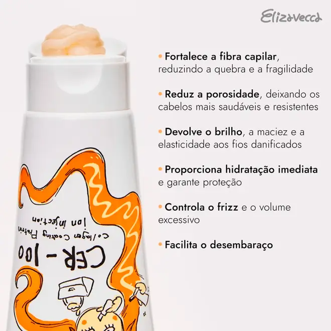 Máscara Capilar Elizavecca Colágeno e Ceramidas Cer-100 50ml