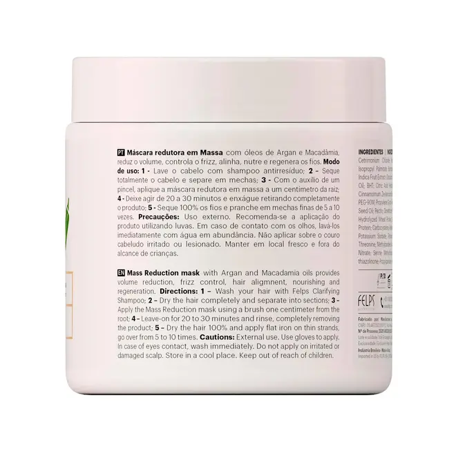 Máscara Antifrizz Felps Professional Quiabo XBTX 500g