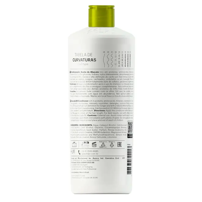 Condicionador Felps Professional Cachos Azeite de Abacate 500ml