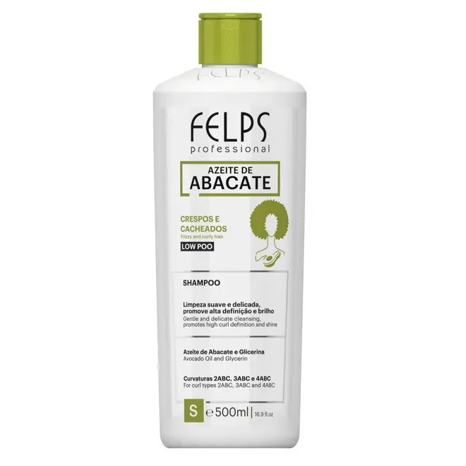 Shampoo Low Poo Felps Professional Cachos Azeite de Abacate 500ml