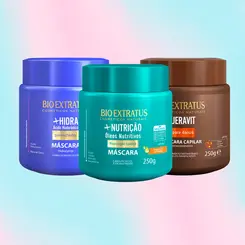 Kit Bio Extratus Cronograma Capilar Cabelos Desvitalizados 730g